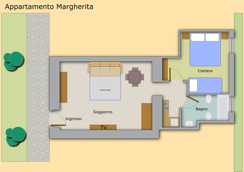 Masseria Acquasalsa Isernia | Planimetria Appartamento Margherita